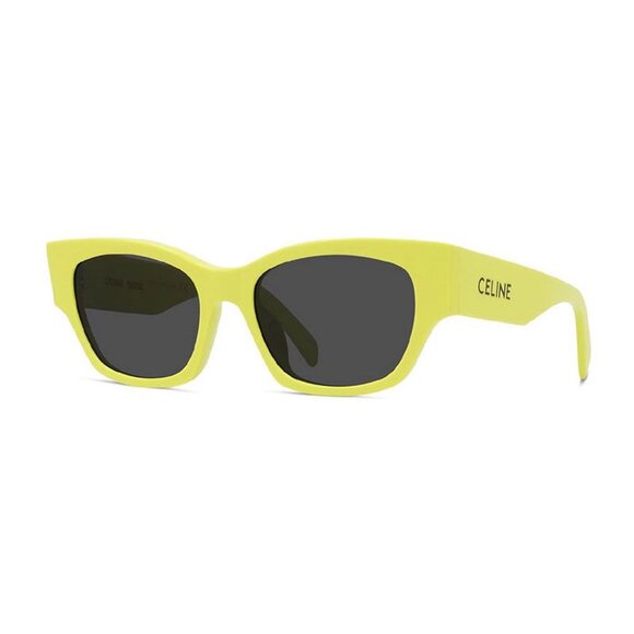NEW CL40197U 93A  CELINE SUNGLASSES WOMEN SQUARE YELLOW EYEWEAR